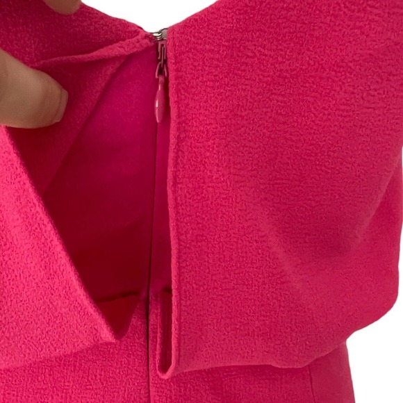 Dress The Population Alondra Raspberry Pink Slim Blouson Sheath Dress Size S - Picture 7 of 8